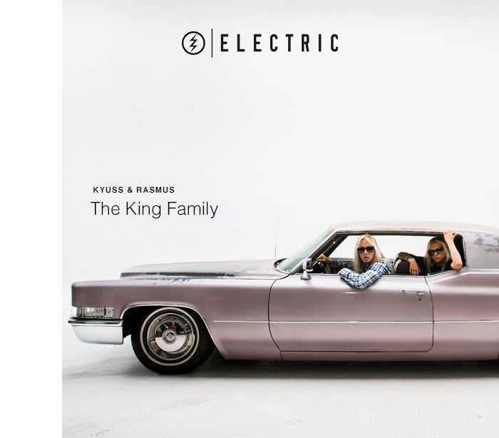 The King Family in an old car