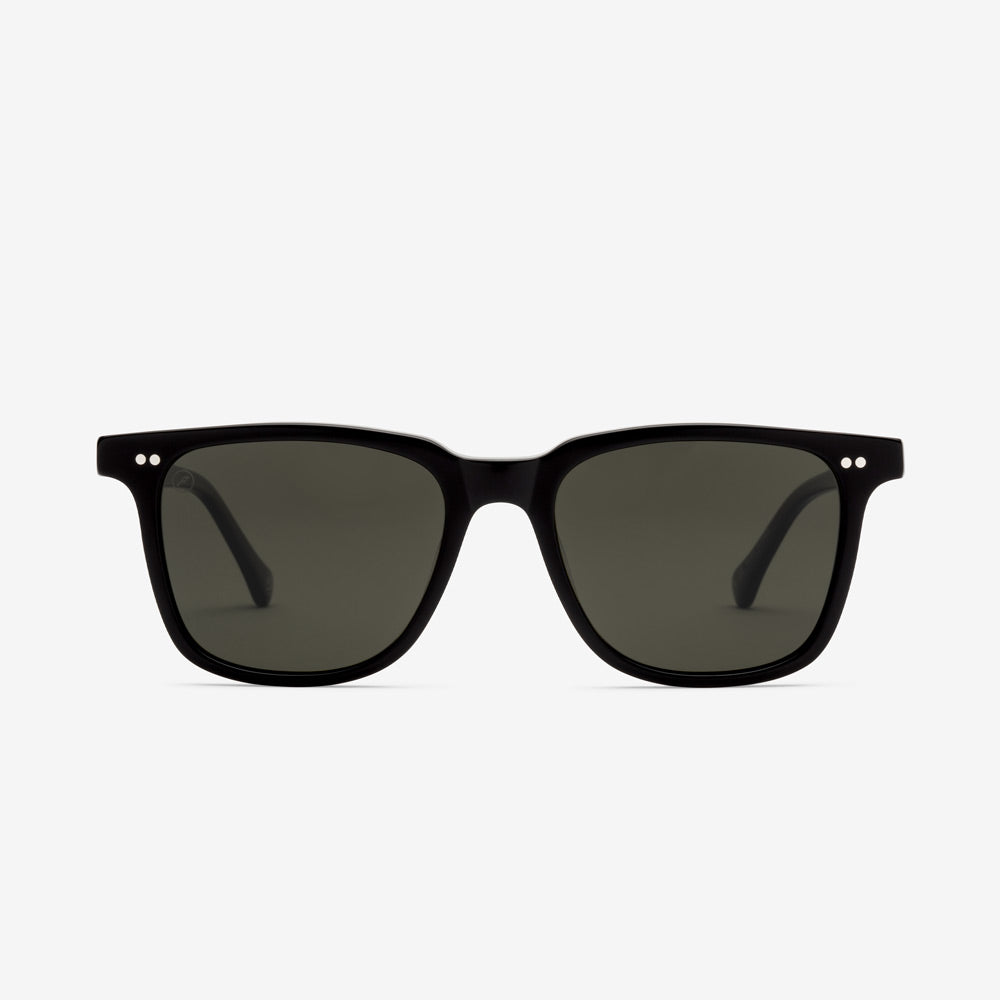 The Milano Sunglasses - Black With Midnight Blue Lens | Viola Milano