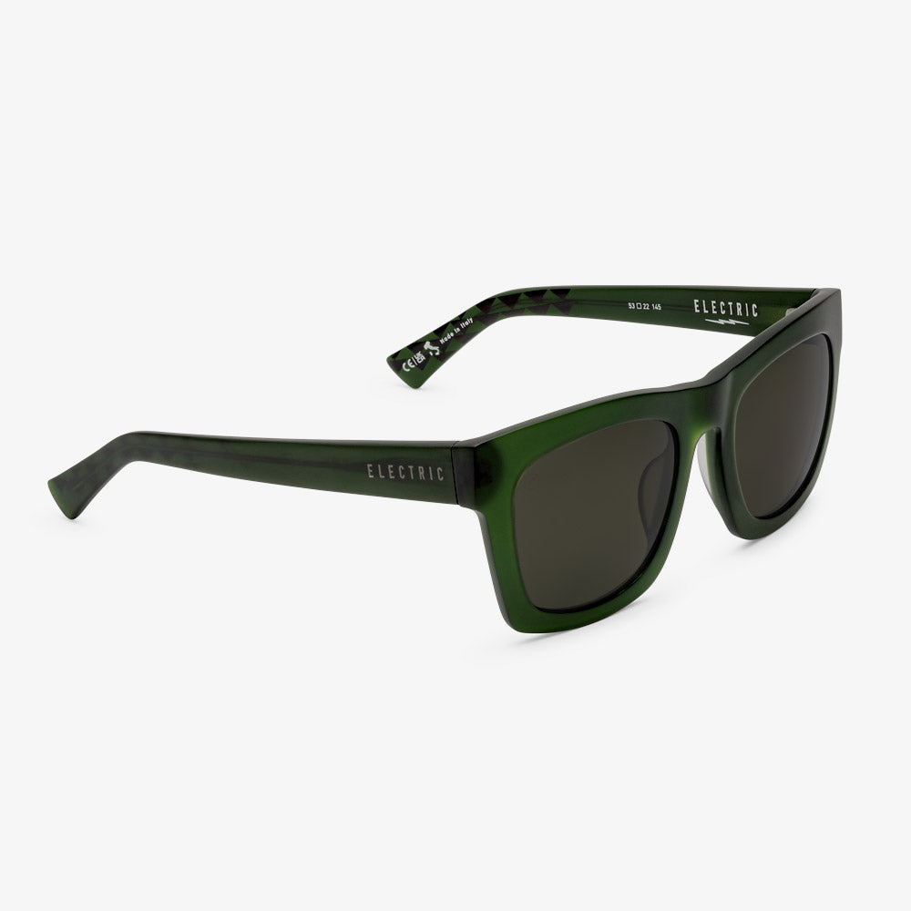 Electric Jason Momoa Crasher Sunglasses | Size 55, British Racing Green / Grey Polarized