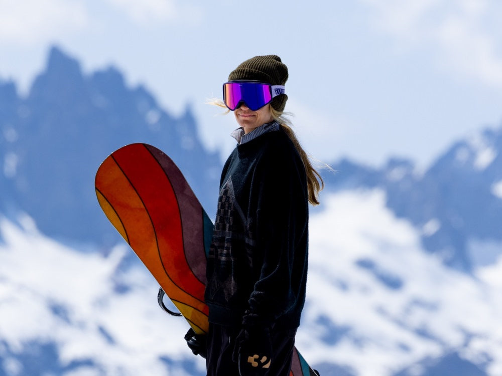 Lunettes de snowboard électriques visuelles mates blanc mat Lunettes de snowboard électriques visuelles mates blanc mat