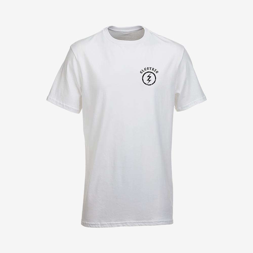Circle Bolt T-Shirt - 100% cotton white tee unisex for men & women
