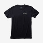 electric brand black tee shirt made from recycled polyester and cotton. black classic fit t shirt