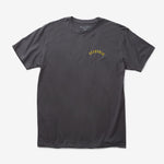 electric brand grey tee shirt made from recycled polyester and cotton. charcoal grey classic fit t shirt