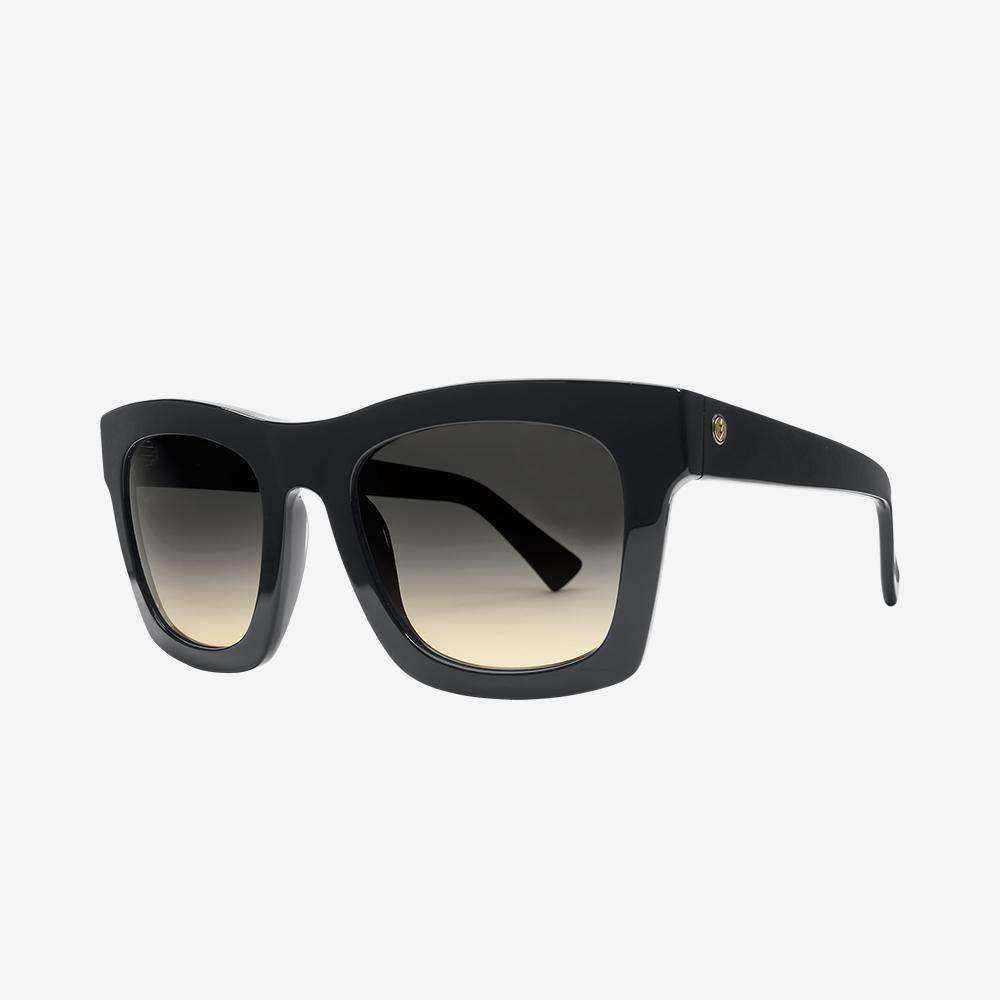 Electric mens and womens sunglasses Crasher gloss black black gradient chunky square sunglasses. large size