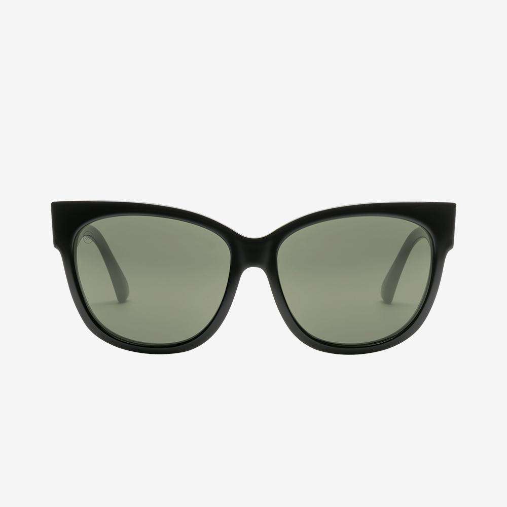 Electric Men's and Women's Sunglasses - Danger Cat - Gloss Black / Grey Polarized - Oversized Cat Eye Sunglasses