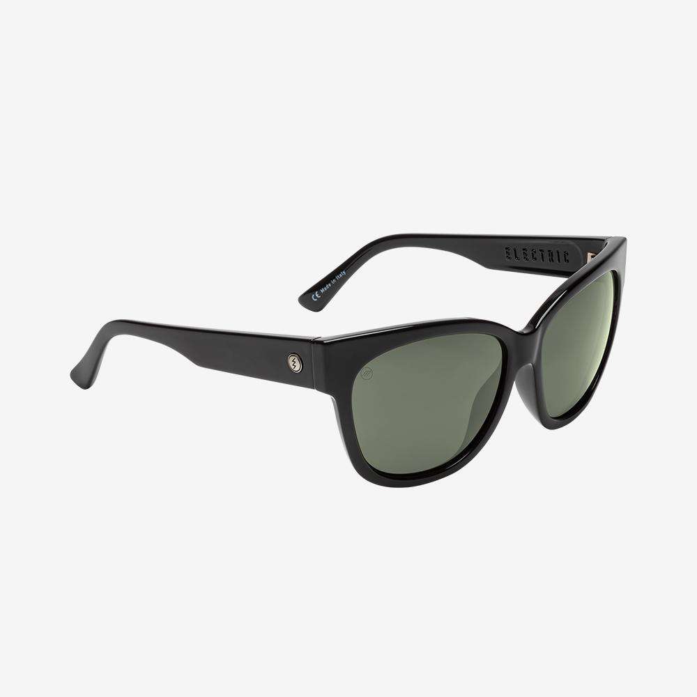Electric Men's and Women's Sunglasses - Danger Cat - Gloss Black / Grey Polarized - Oversized Cat Eye Sunglasses