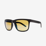 Knoxville Matte Black Sport Sunglasses - lightweight Grilamid impact resistant frames with yellow polarized lenses