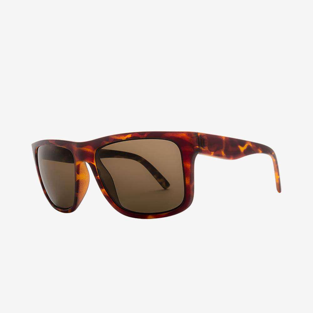 Electric Men's and Women's Sunglasses - Swingarm - Matte Tort / Bronze Polarized - Lightweight Square Sunglasses XL angle left view
