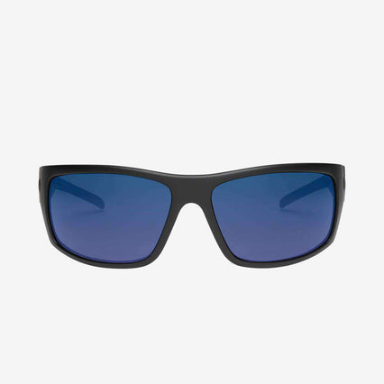 Electric Men's and Women's Sunglasses - Tech One XL Sport - Matte Black / Blue Polarized Pro - Sport Wide Frame Wrap Around Sunglasses