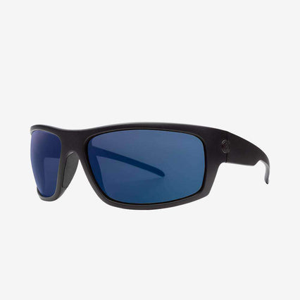 Electric Men's and Women's Sunglasses - Tech One XL Sport - Matte Black / Blue Polarized Pro - Sport Wide Frame Wrap Around Sunglasses