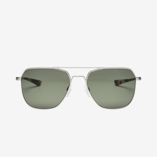 Electric Men's and Women's Sunglasses - Rodeo - Silver / Grey Polarized - Polarized Hexagonal Aviator Sunglasses
