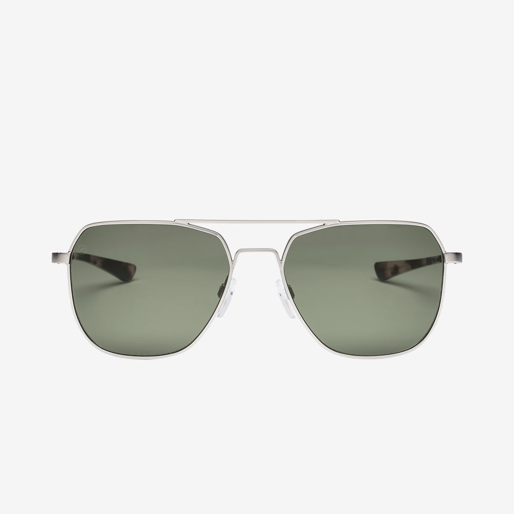 Electric Men's and Women's Sunglasses - Rodeo - Silver / Grey Polarized - Polarized Hexagonal Aviator Sunglasses