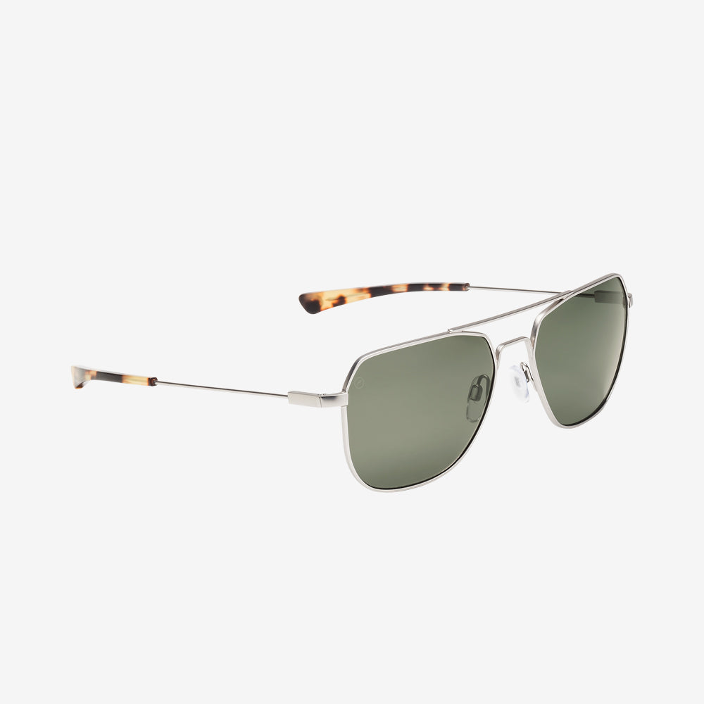 Electric Men's and Women's Sunglasses - Rodeo - Silver / Grey Polarized - Polarized Hexagonal Aviator Sunglasses