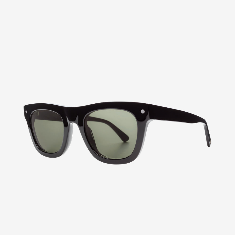 Electric Men's and Women's Sunglasses - Cocktail - Gloss Black / Grey Polarized - Polarized Retro Square Sunglasses