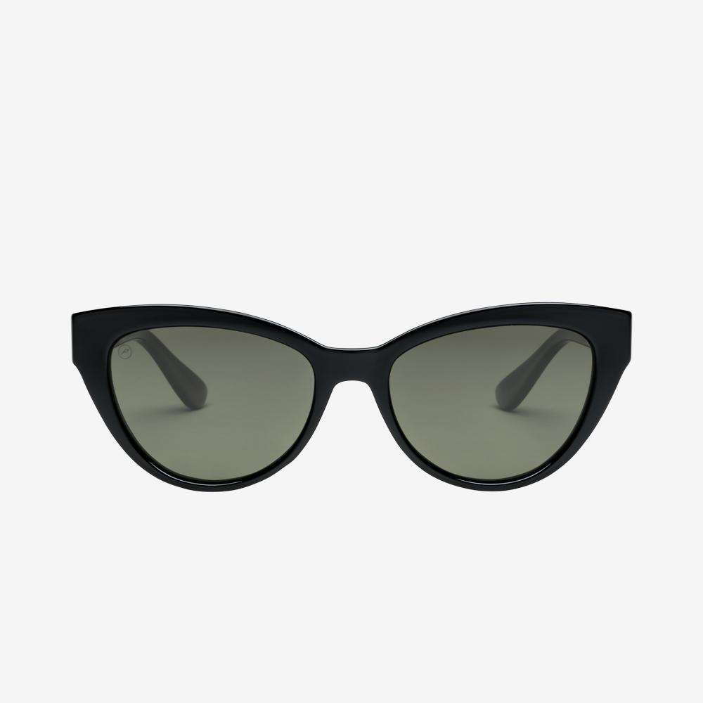 Electric Men's and Women's Sunglasses - Indio - Gloss Black / Grey Polarized - Polarized Cat Eye Sunglasses