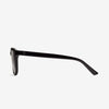 electric bellevue sunglass. new gloss black medium size frame. unisex everyday sunglasses. side view