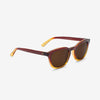 Electric Bellevue sunglasses for men and women. Round frame with bronze polarized lenses. Dark crimson gradient frame