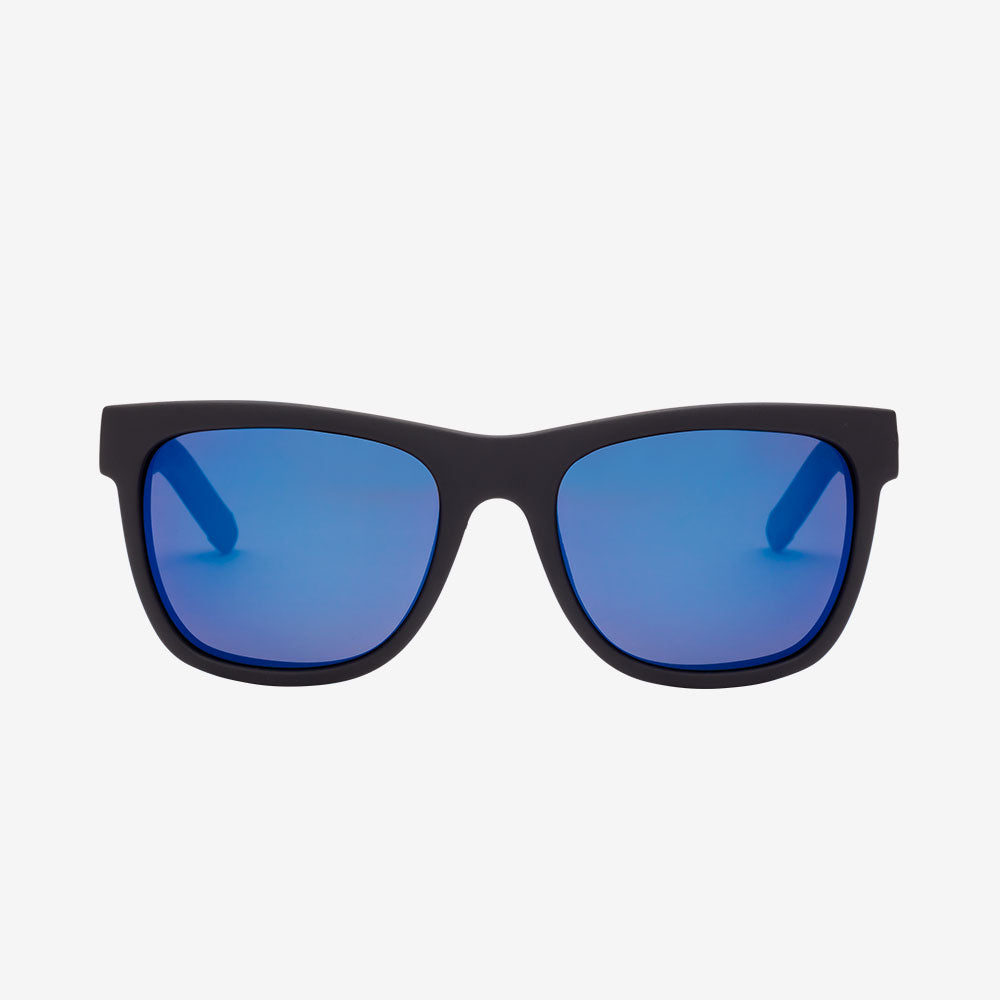 Watervibe Polarized Sunglasses - Classic Round Black Frame & Blue Lens