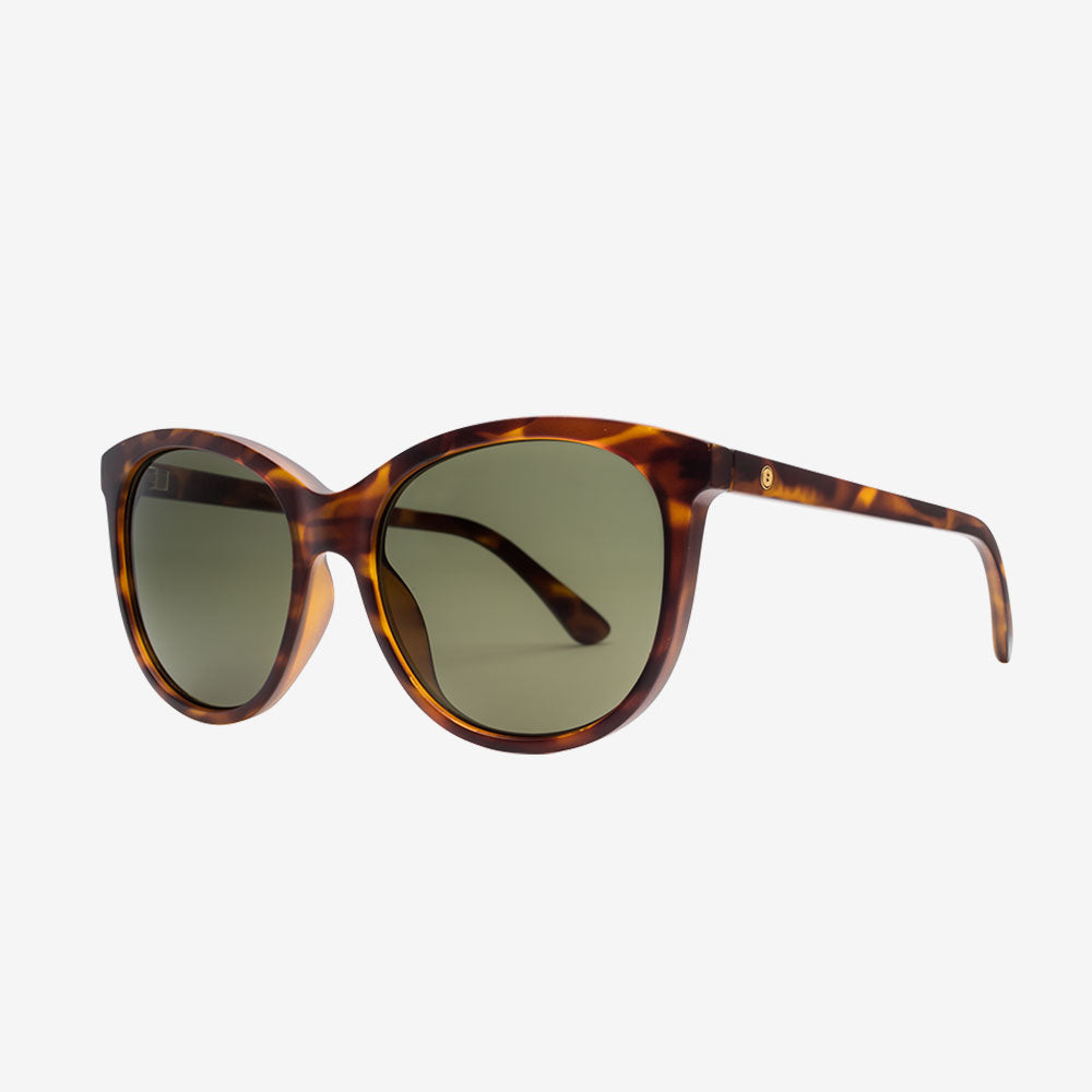 Electric Men's and Women's Sunglasses - Palm - Matte Tort / Grey Polarized - Polarized Oversized Cat Eye Sunglasses